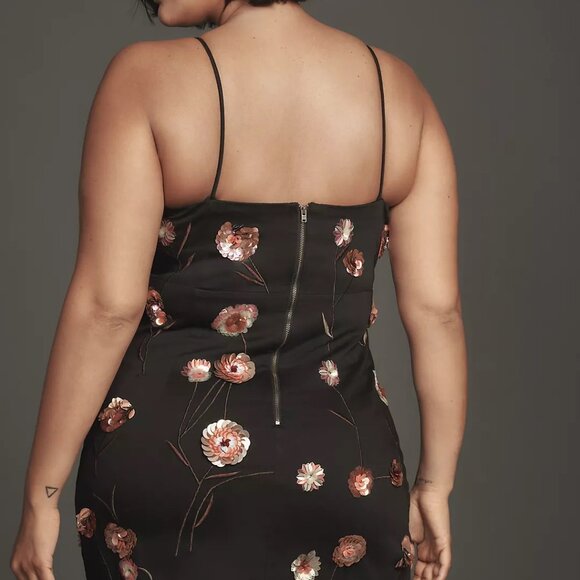 NWT Anthropologie Maeve The Brynne 3D Spaghetti-Strap Dress - Picture 4 of 4